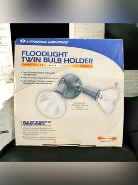 Lithonia Lighting Twin Bulb Floodlight Holder Bronze OFTH 300PR 120 BZ NIB